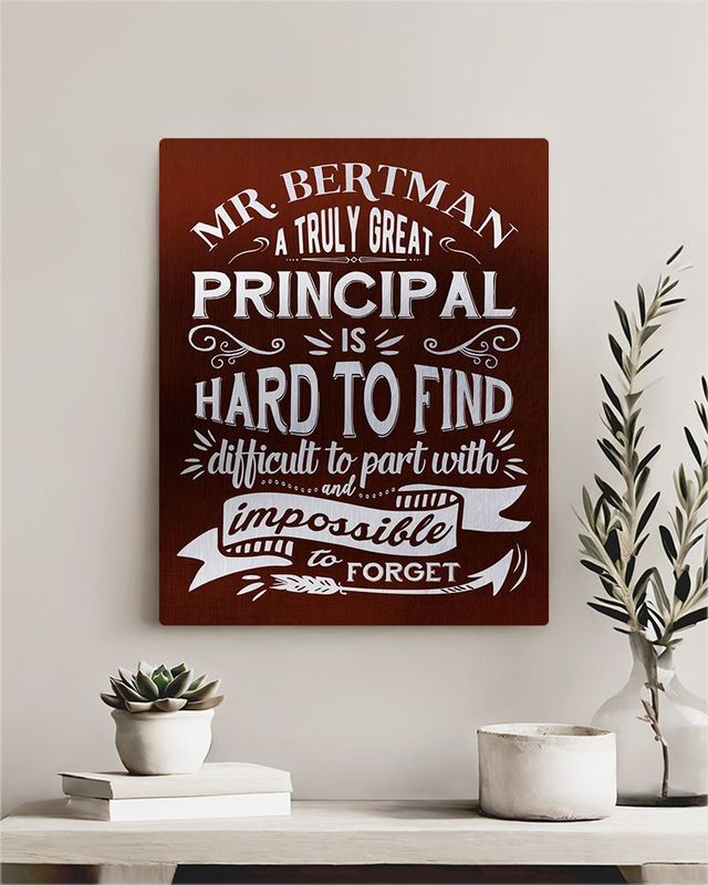 Silver Bronze Truly Great Principal Typography Retirement Wall Plaque Gift for Principal LTC-2151