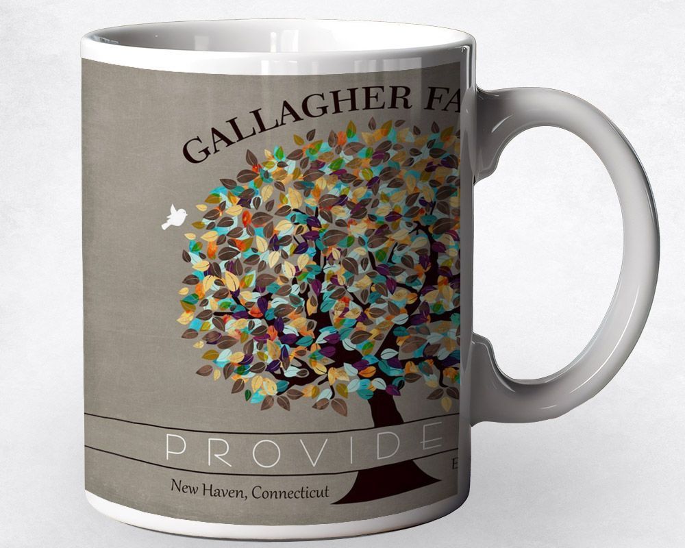 Autumn Tree Anniversary Coffee Mug Gift for Couple M-1342