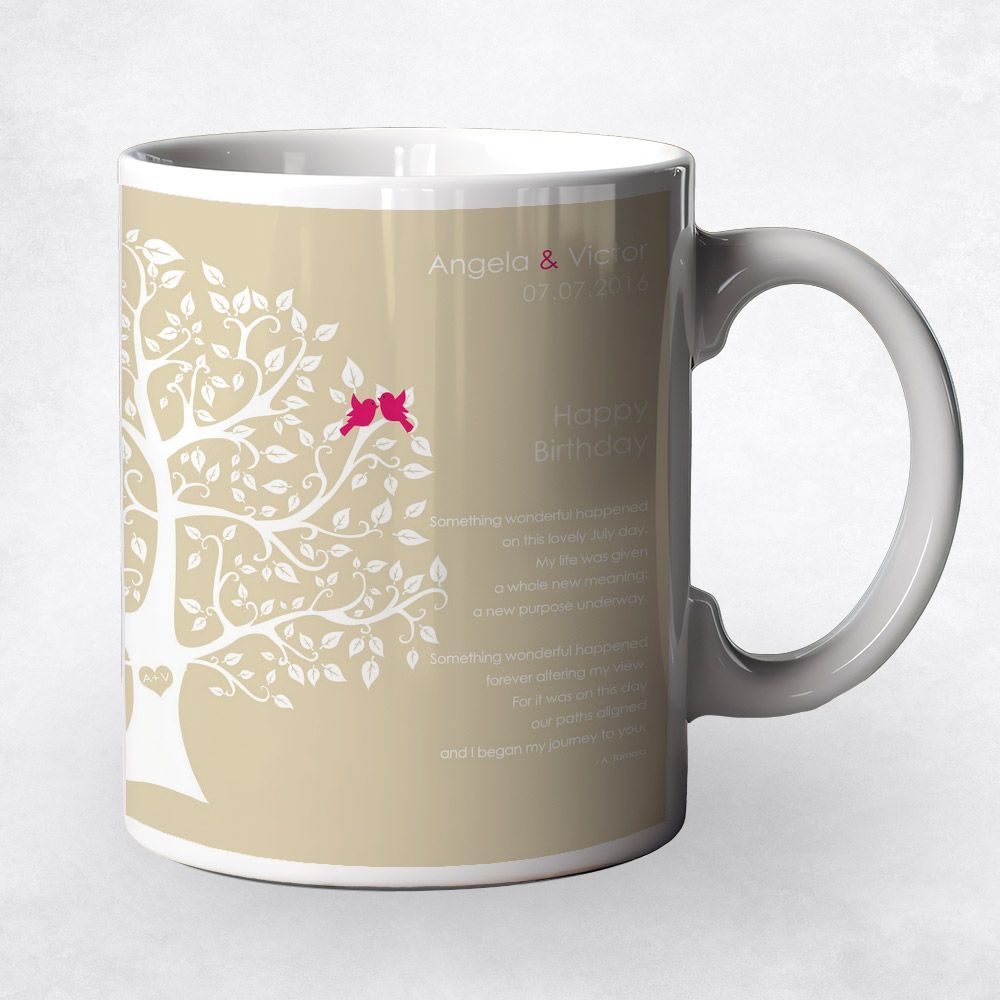 Half Curly Tree Spouse Birthday Coffee Mug Gift for Spouse M-1719