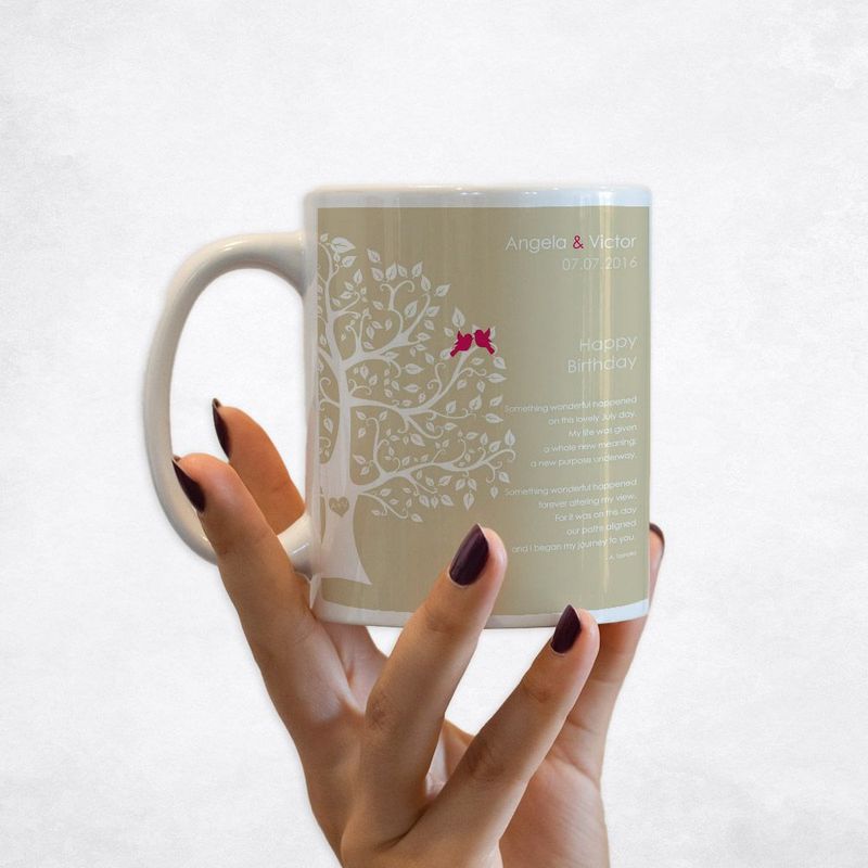 Half Curly Tree Spouse Birthday Coffee Mug Gift for Spouse M-1719