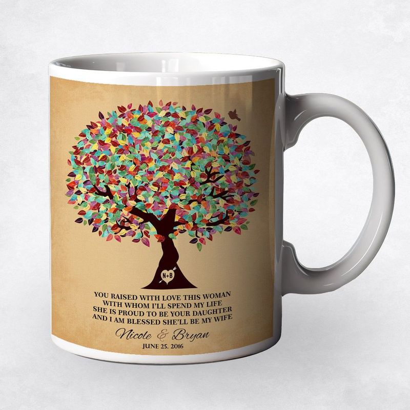 Colorful Summer Tree Wedding Coffee Mug Gift for Mother Of The Bride M-1206