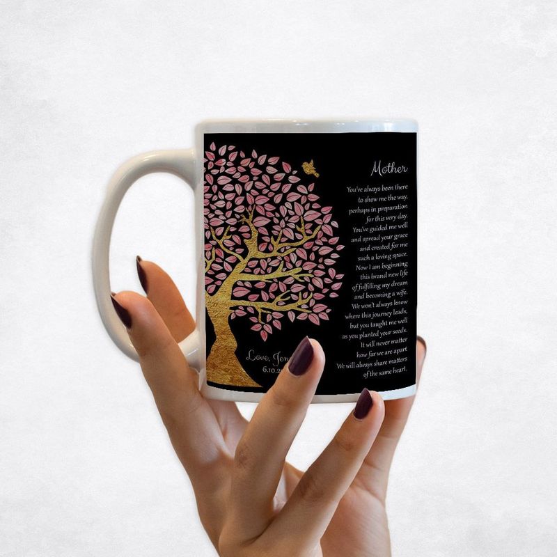 Gold Olive Tree Wedding Coffee Mug Gift for Mom M-1502