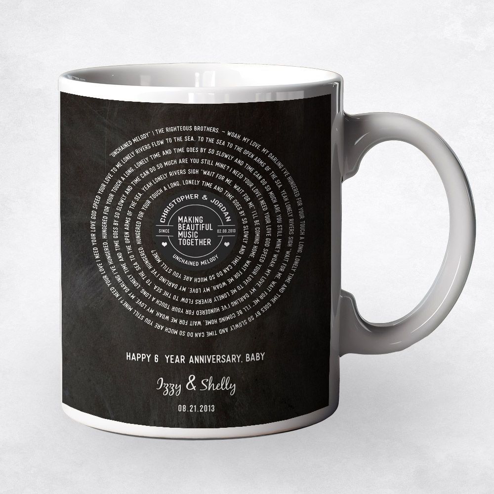 Iron Our Song Lyrics 6th Anniversary Coffee Mug Gift for Couple M-1911