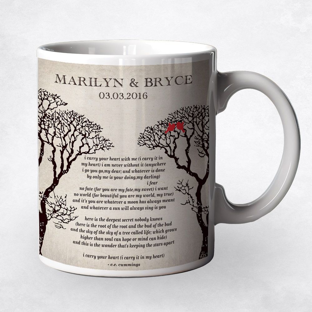 Two Bare Trees 10th Anniversary Coffee Mug Gift for Couple M-1304