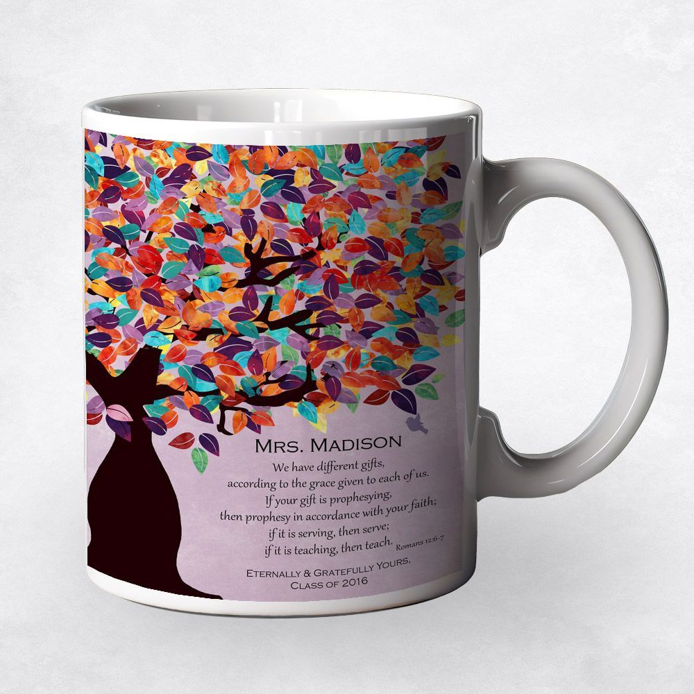 Colorful Spring Tree Teacher Appreciation Coffee Mug Gift for Educator M-1234
