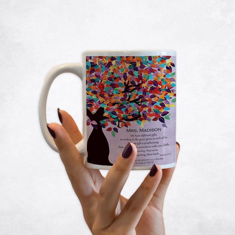 Colorful Spring Tree Teacher Appreciation Coffee Mug Gift for Educator M-1234
