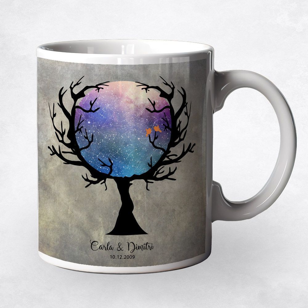 Star Map Anniversary Coffee Mug Gift for Couple M-1756