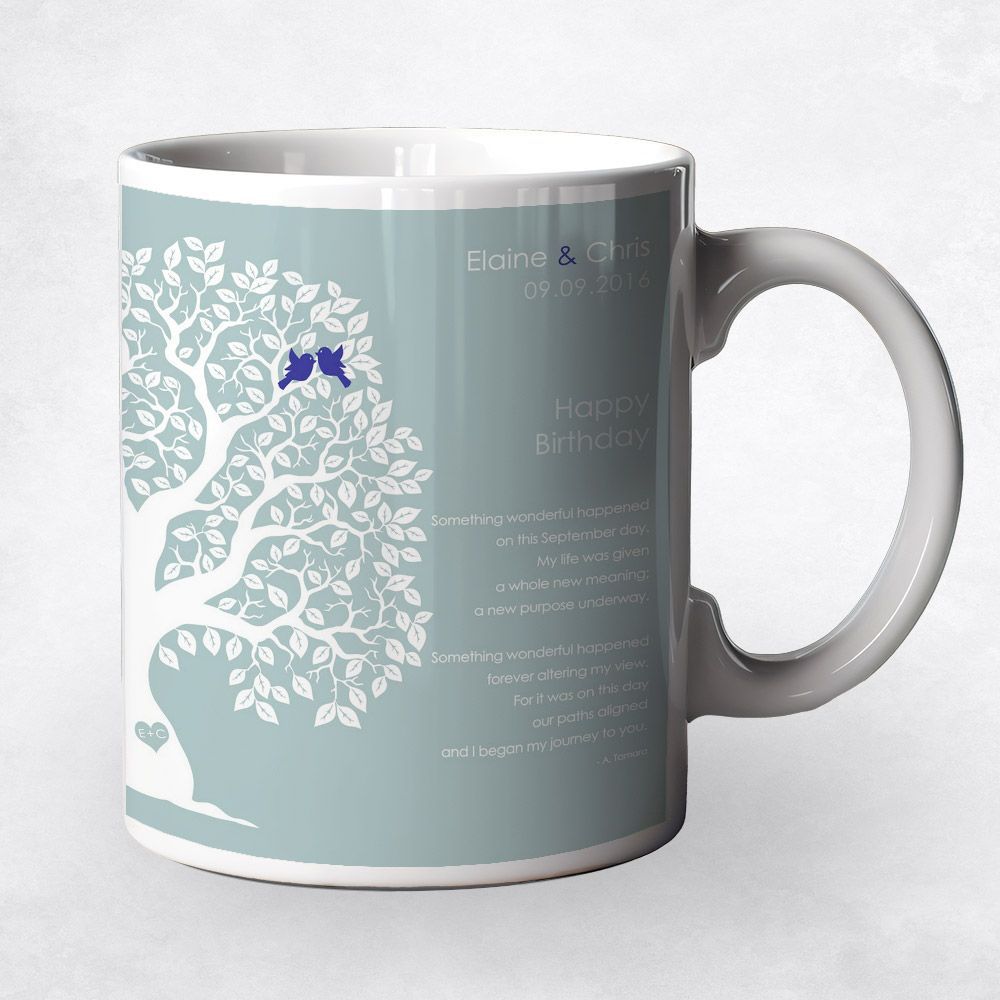 Half Artful Tree Spouse Birthday Coffee Mug Gift for Spouse M-1721