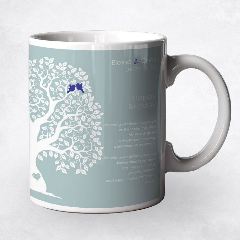 Half Artful Tree Spouse Birthday Coffee Mug Gift for Spouse M-1721