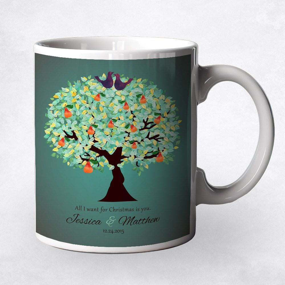 Christmas Pear Tree Christmas Coffee Mug Gift for Couple M-1184