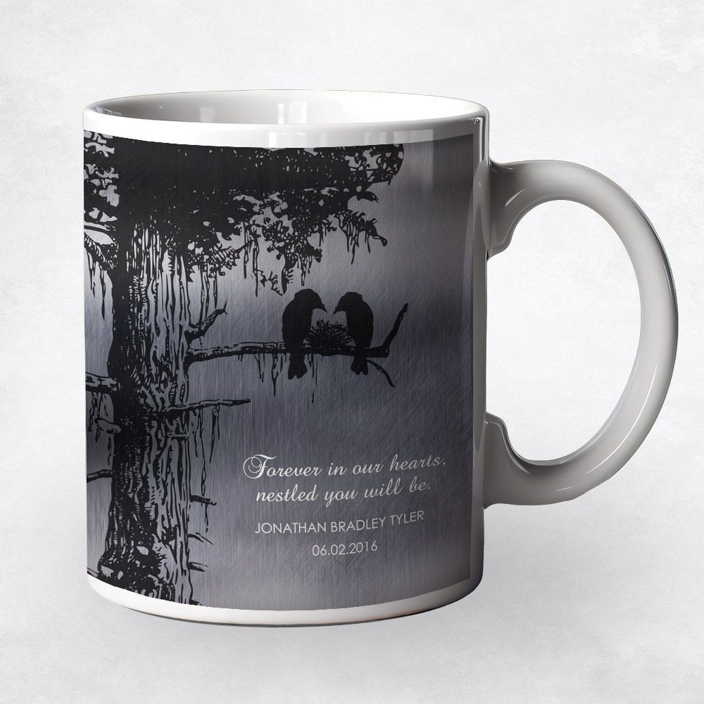 Tin Dark Sequoia Tree Memorial Coffee Mug Gift for Bereaved Parents M-1356