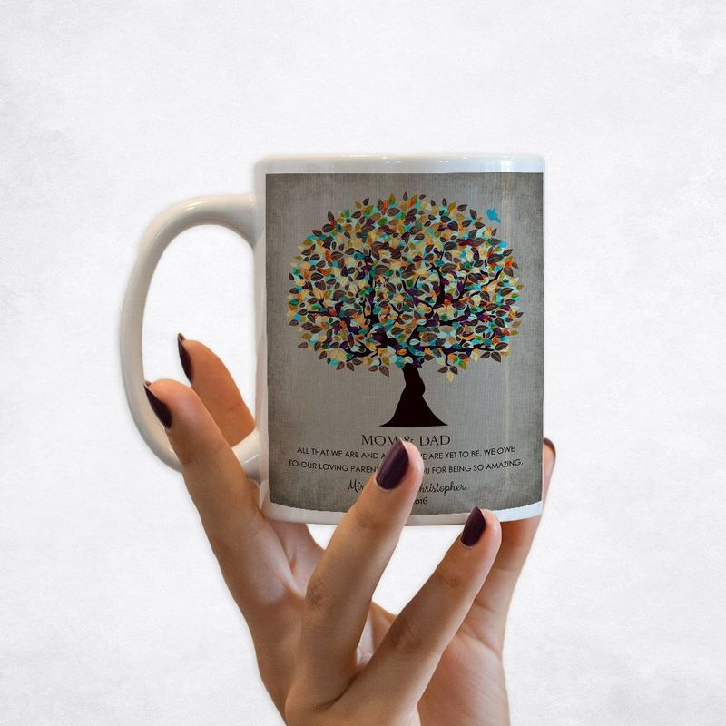 Autumn Tree Family Appreciation Coffee Mug Gift for Parents M-1323