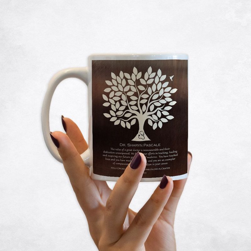 Bronze Olive Tree Leadership Appreciation Coffee Mug Gift for Doctor M-1866