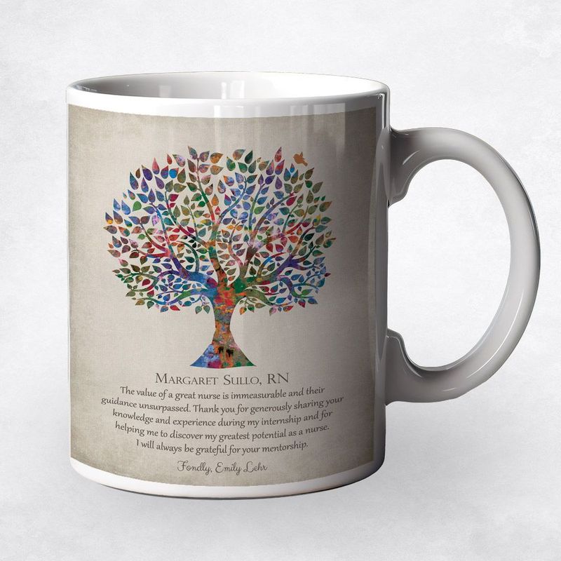 Watercolor Tree Leadership Appreciation Coffee Mug Gift for Nurse M-1562