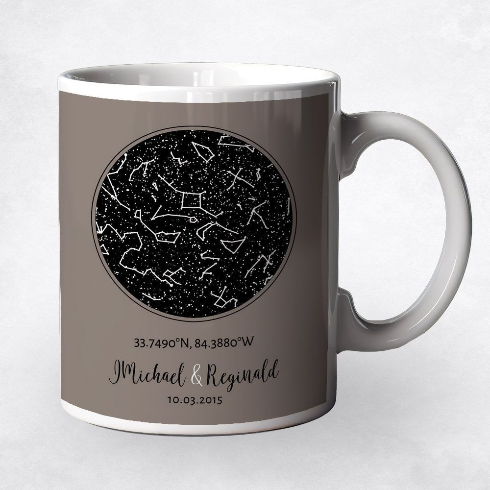 Star Map 9th Anniversary Coffee Mug Gift for Couple M-1738