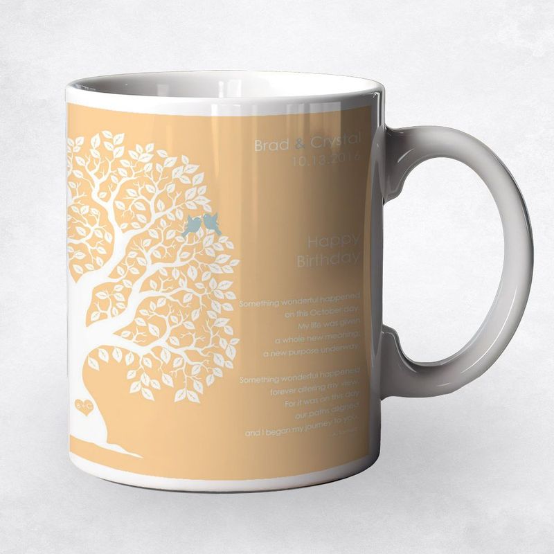 Half Artful Tree Spouse Birthday Coffee Mug Gift for Spouse M-1722