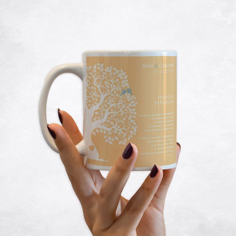 Half Artful Tree Spouse Birthday Coffee Mug Gift for Spouse M-1722