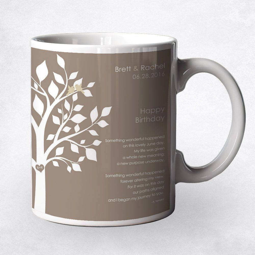 Half Tree Spouse Birthday Coffee Mug Gift for Spouse M-1718