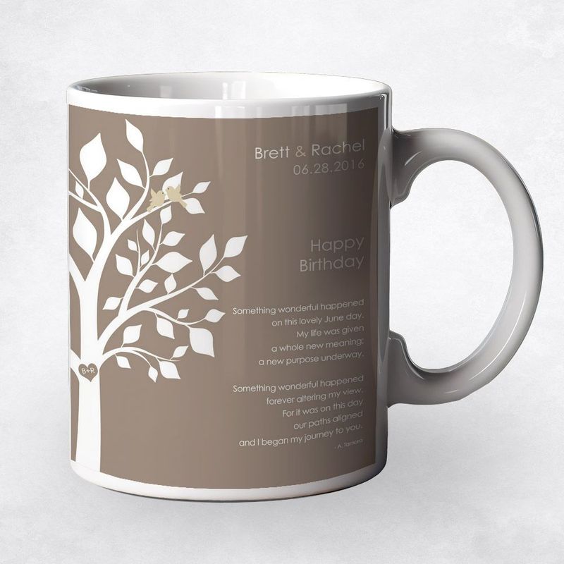 Half Tree Spouse Birthday Coffee Mug Gift for Spouse M-1718