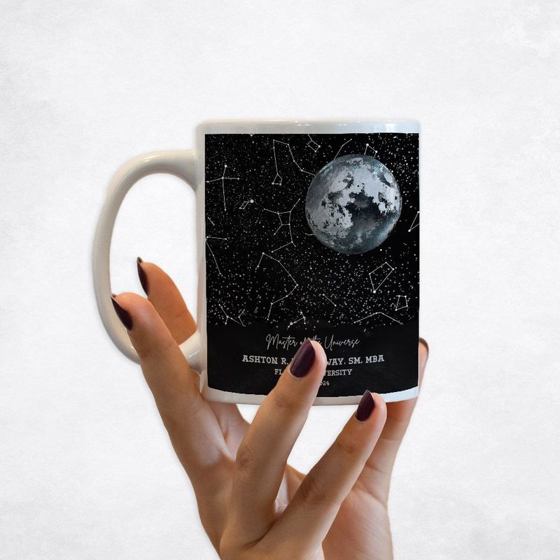 #1 Best Seller - Moon and Star Map graduation Coffee Mug Gift for Graduate M-1580