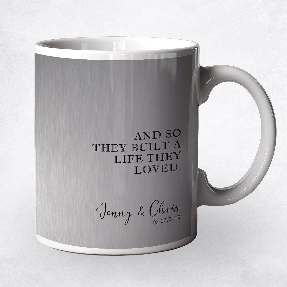 Tin Custom Message 10th Anniversary Coffee Mug Gift for Couple M-1798