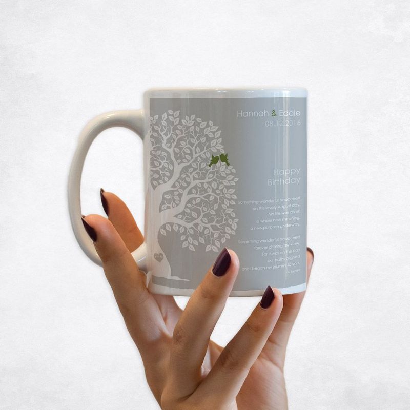 Half Artful Tree Spouse Birthday Coffee Mug Gift for Spouse M-1720