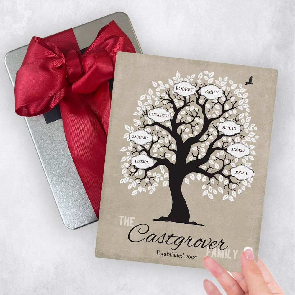 Artful Tree with Name Labels Anniversary Gift Delivery Box Gift for Couple TOY-1200