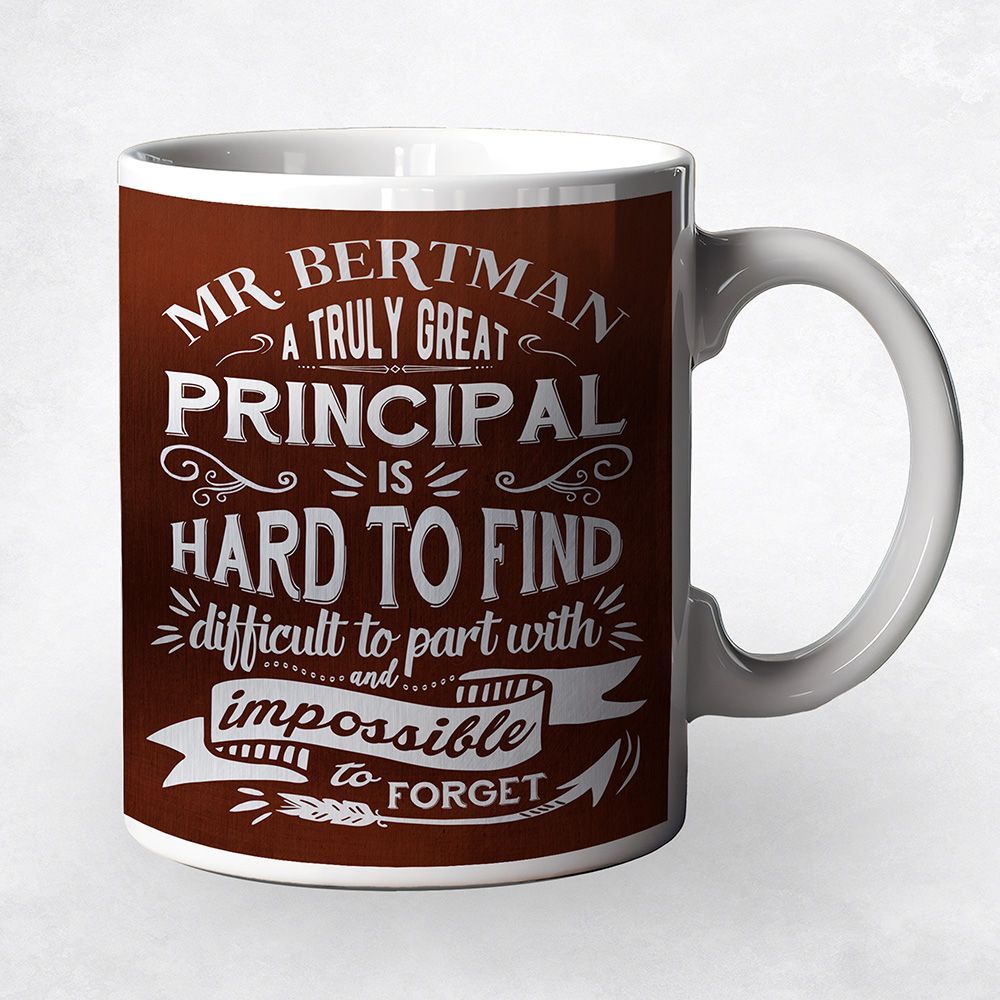 Bronze Truly Great Principal Typography Retirement Coffee Mug Gift for Principal M-2151