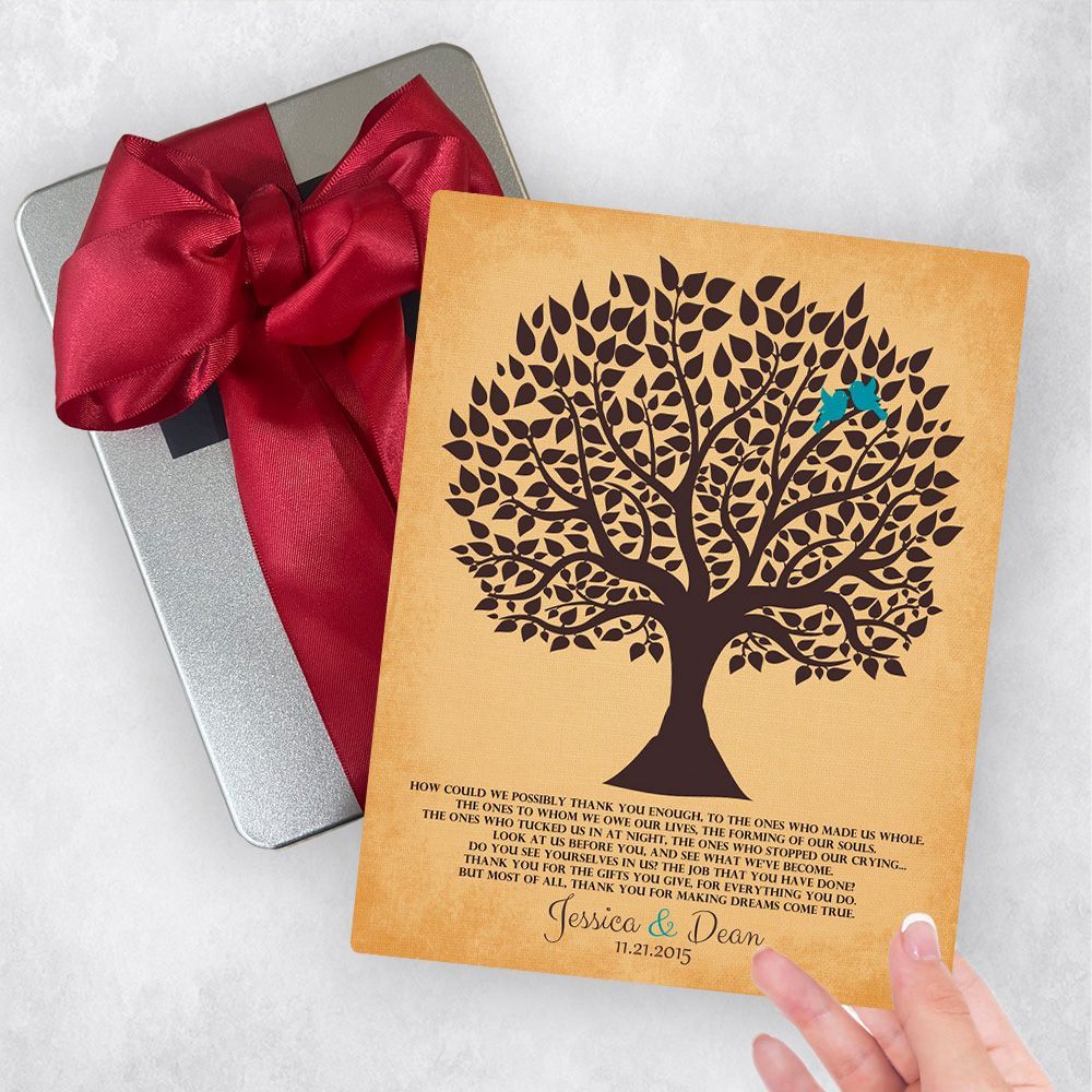 Tree Silhouette Wedding Gift Delivery Box Gift for Parents TOY-1118