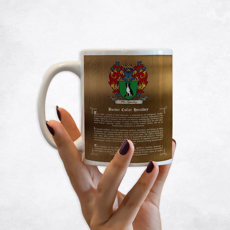Bronze Pet Coat of Arms History of Breed Pet Anniversary Coffee Mug Gift for Family M-2134
