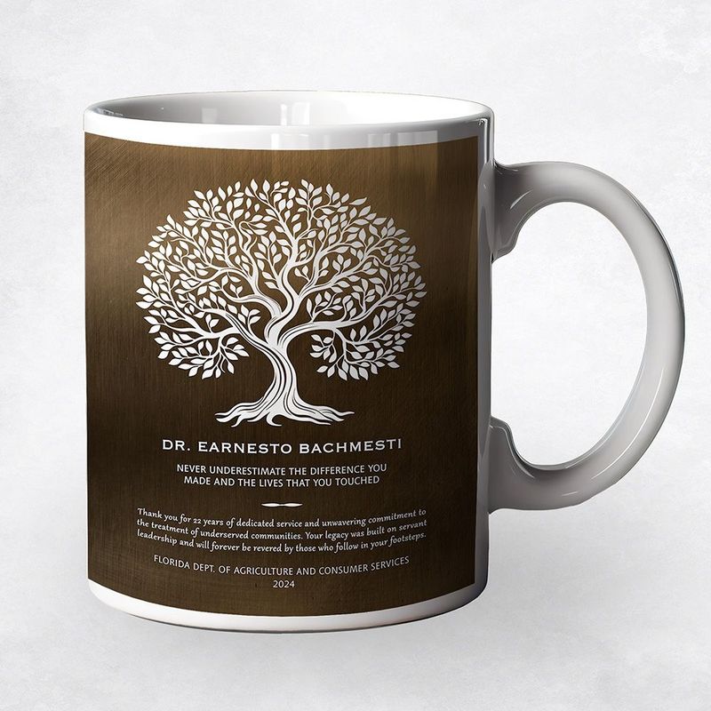 Bronze Never Underestimate the Difference You Made Retirement Coffee Mug Gift for Employee M-2144