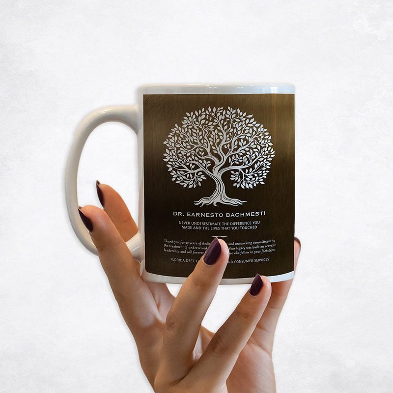 Bronze Never Underestimate the Difference You Made Retirement Coffee Mug Gift for Employee M-2144