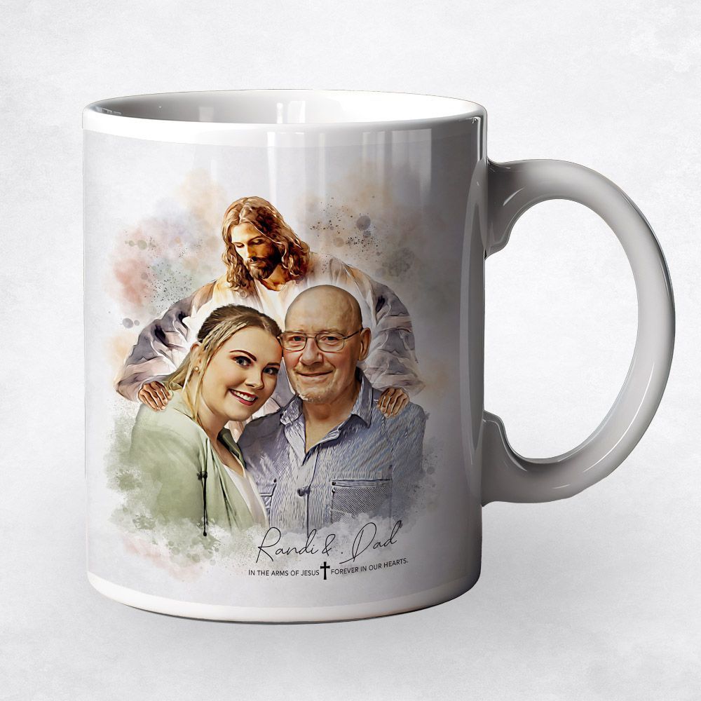 Watercolor Portrait Memorial Coffee Mug Gift for Bereaved Loved One M-1856