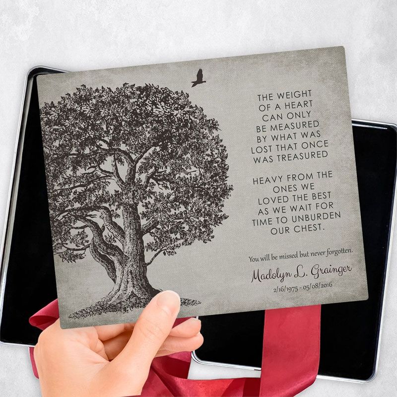 Oak Tree Memorial Gift Delivery Box Gift for Bereaved Family TOY-1328
