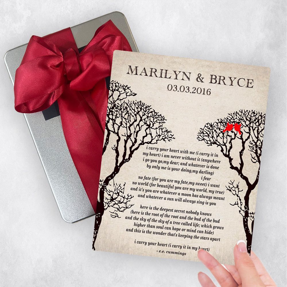 Two Bare Trees 10th Anniversary Gift Delivery Box Gift for Couple TOY-1304