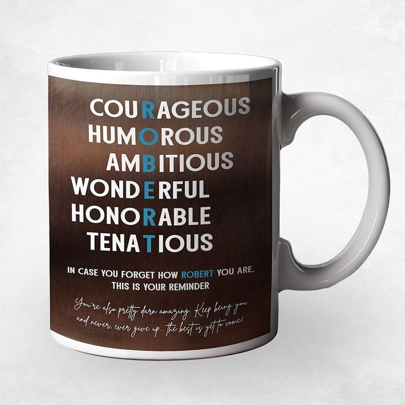 Bronze First Name Admirable Character Traits Birthday Coffee Mug Gift for Family M-2164