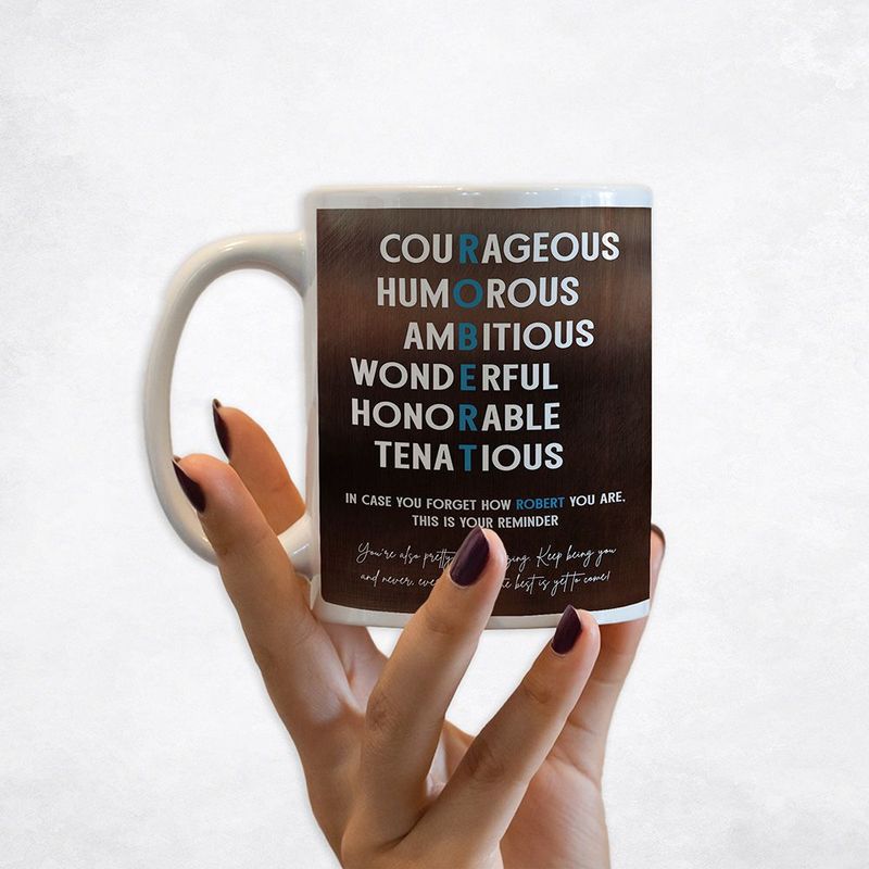 Bronze First Name Admirable Character Traits Birthday Coffee Mug Gift for Family M-2164