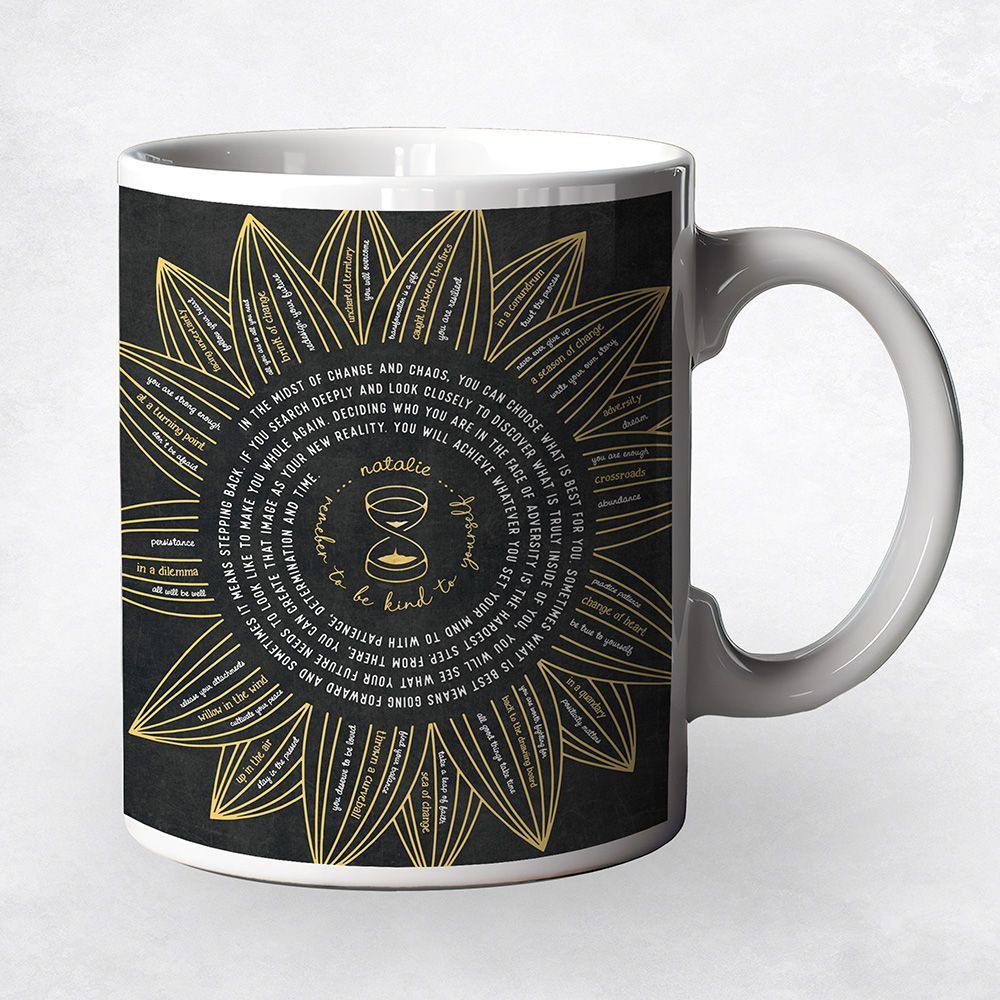 Hourglass Words of Encouragement for Her Divorce Coffee Mug Gift for Divorcee M-2154