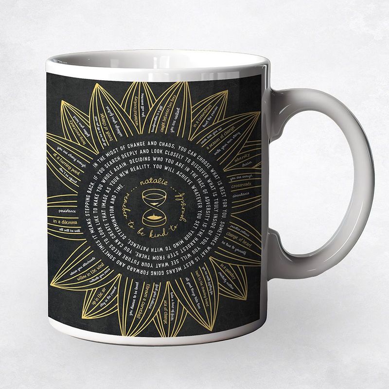 Hourglass Words of Encouragement for Her Divorce Coffee Mug Gift for Divorcee M-2154