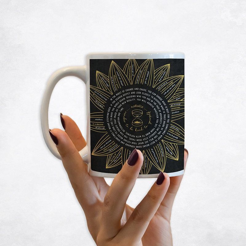Hourglass Words of Encouragement for Her Divorce Coffee Mug Gift for Divorcee M-2154