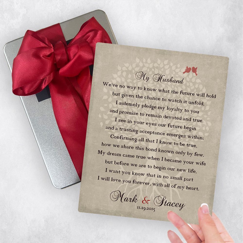 #1 Best Seller - Love Poem for Husband Wedding Gift Delivery Box Gift for Groom TOY-1137