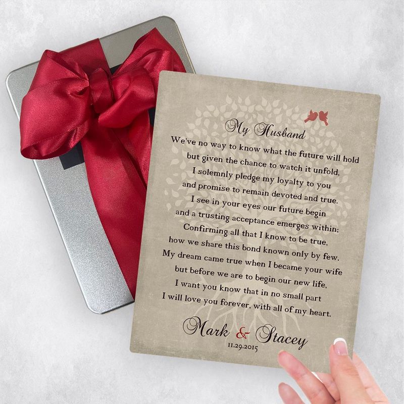 #1 Best Seller - Love Poem for Husband Wedding Gift Delivery Box Gift for Groom TOY-1137