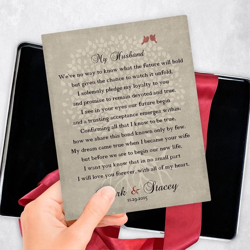 #1 Best Seller - Love Poem for Husband Wedding Gift Delivery Box Gift for Groom TOY-1137