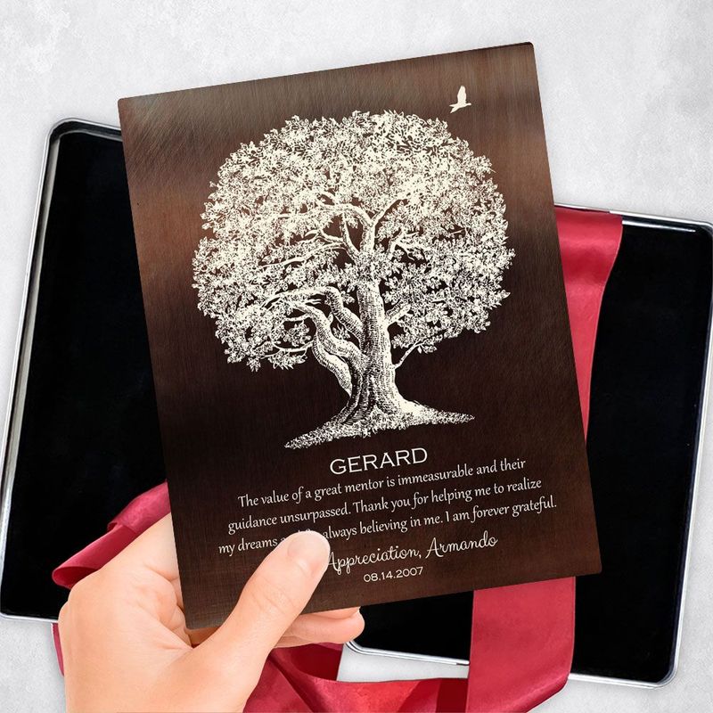 #1 Best Seller - Bronze Oak Tree Leadership Appreciation Gift Delivery Box Gift for Mentor TOY-1397