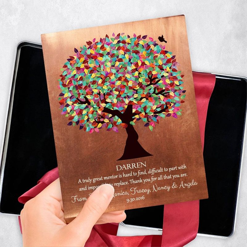 #1 Best Seller - Copper Colorful Spring Tree Leadership Appreciation Gift Delivery Box Gift for Mentor TOY-1408