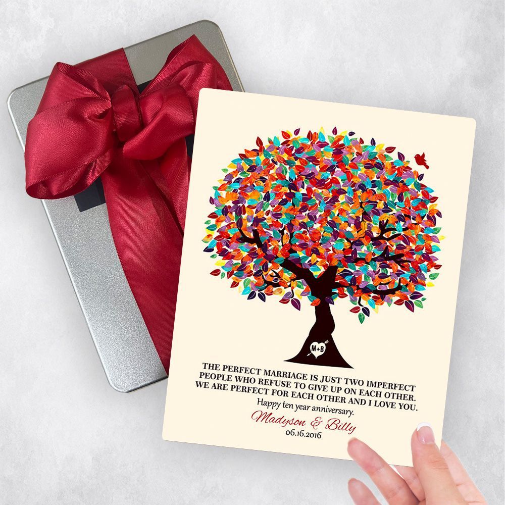 Half Spring Tree 10th Anniversary Gift Delivery Box Gift for Couple TOY-1288