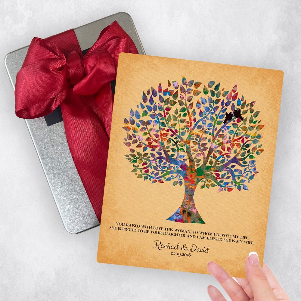 Watercolor Tree Wedding Gift Delivery Box Gift for Mother Of The Bride TOY-1259