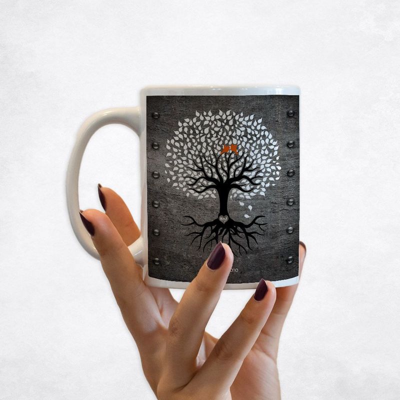 #1 Best Seller - Iron Tree with Roots 6th Anniversary Coffee Mug Gift for Couple M-1373