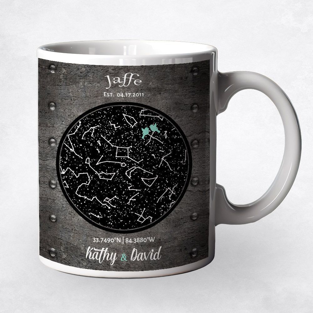 Iron Star Map 6th Anniversary Coffee Mug Gift for Couple M-1744
