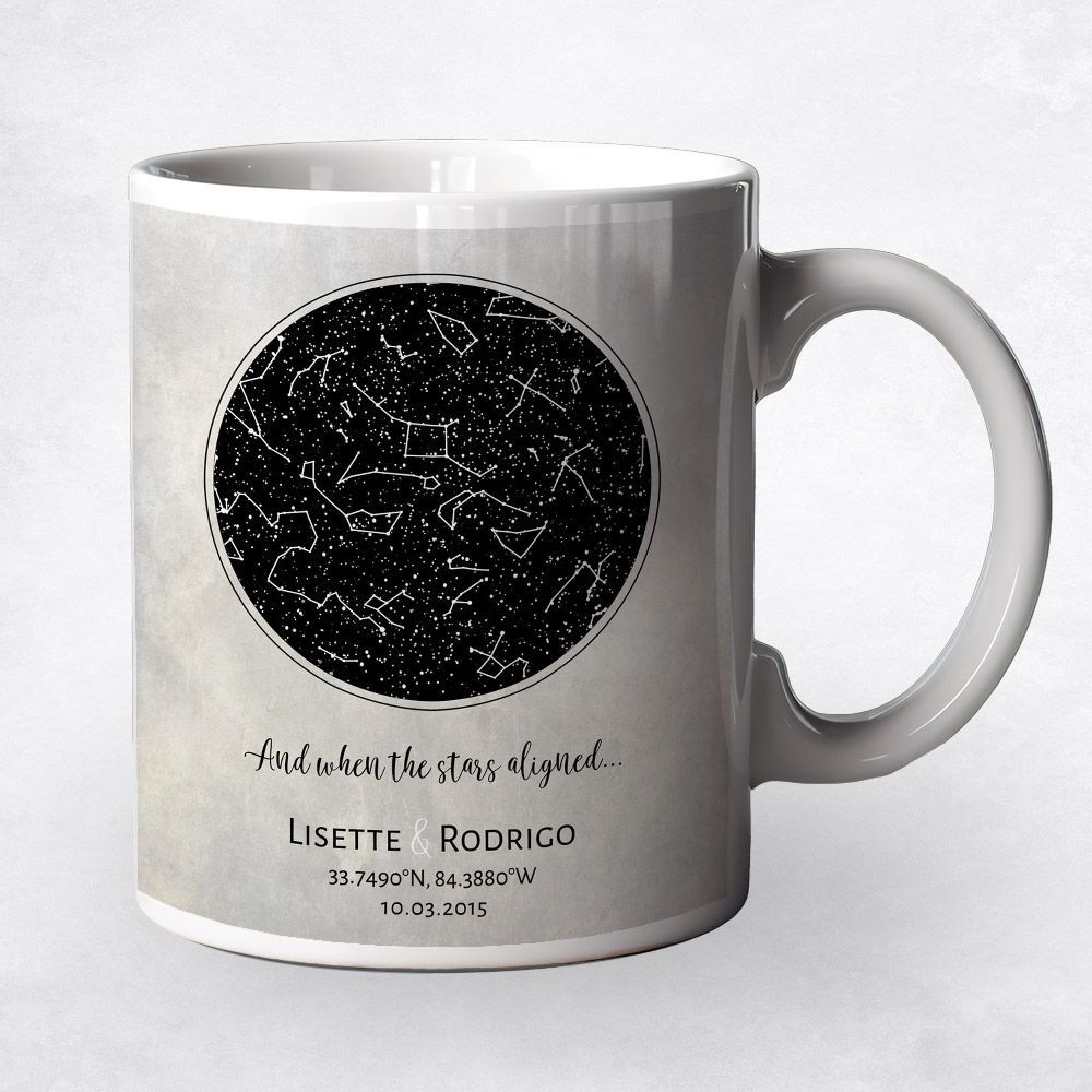 Star Map 10th Anniversary Coffee Mug Gift for Couple M-1734